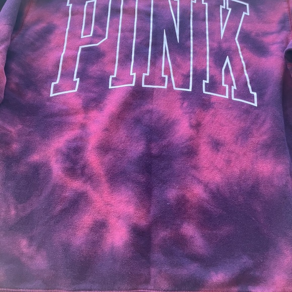 PINK Victorias Secret burgandy tie dye sweater probably shirt size large. - Picture 7 of 9
